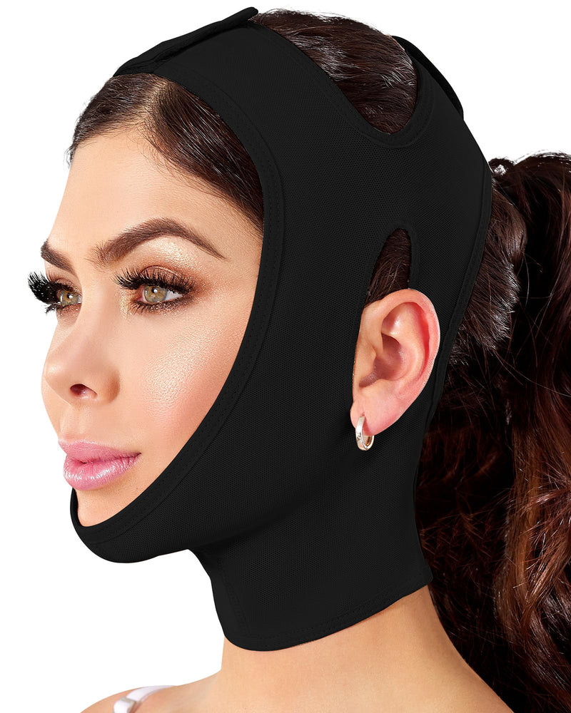 Shape Concept 301 Neck & Chin Compression Strap Face Bandage Support for Recovery & Contouring