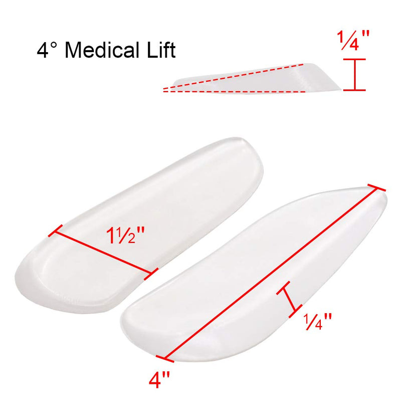 SQHT Orthotics Medial & Lateral Heel Wedge Silicone Insoles for