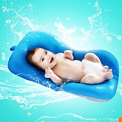 Baby Bath Mat, KAKIBLIN Baby Bath Cushion Soft Anti-Slip Bath Pad Toddler Bath  Pillow