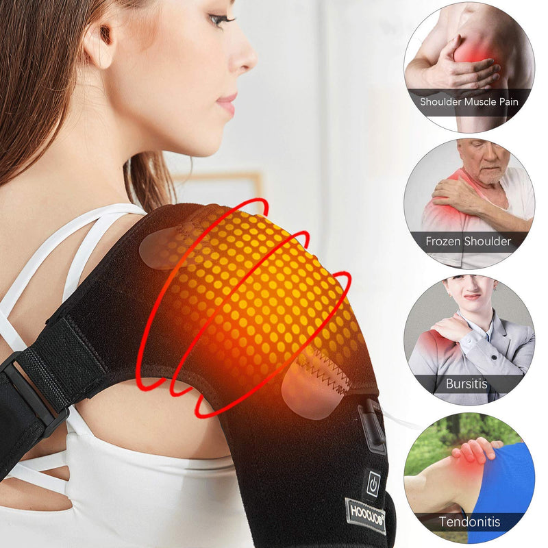 Electric Heating Pad for Shoulder Support for Dislocated Shoulder  Rehabilitation Injury Pain Relief Adjustable Shoulder Wrap