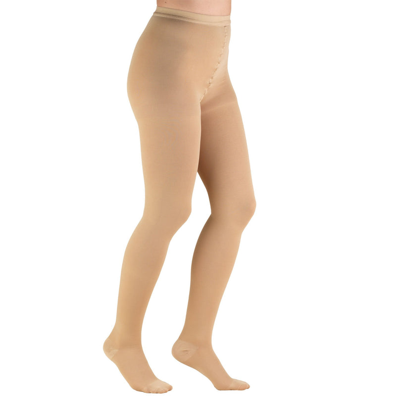 Truform 20-30 mmHg Compression Pantyhose, Women's Hosiery Support Tights,  Beige, Medium