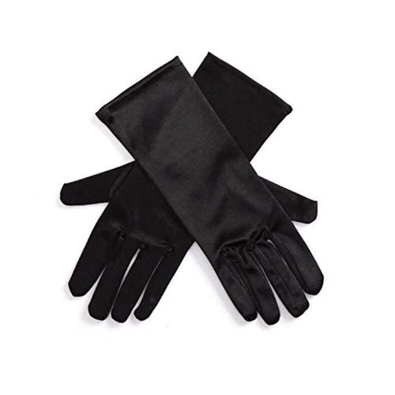 [Australia] - Utopiat - Audrey Style Short Opera Gloves | Below Elbow Satin Gloves | Finest Silk | Available in Black and White Color 
