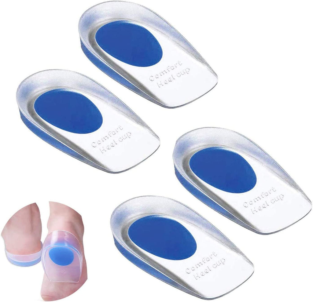 [Australia] - ViveSole Silicone Gel Heel Cups - Shoe Inserts for Plantar Fasciitis, Sore Heel Pain, Bone Spur & Achilles Pain - Pad & Shock Absorbing Support (UK Men's (5.5 - 9)) UK Men's (5.5 - 9) 