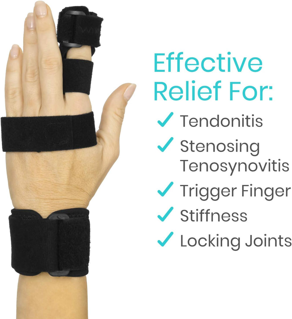 [Australia] - Fanwer Trigger Finger Splint - Finger Extension Splint Praised by Doctors, Adjustable Finger Brace for Straightening, Broken Finger, Mallet Finger, Arthritis & Tendonitis Pain Relief and Support 