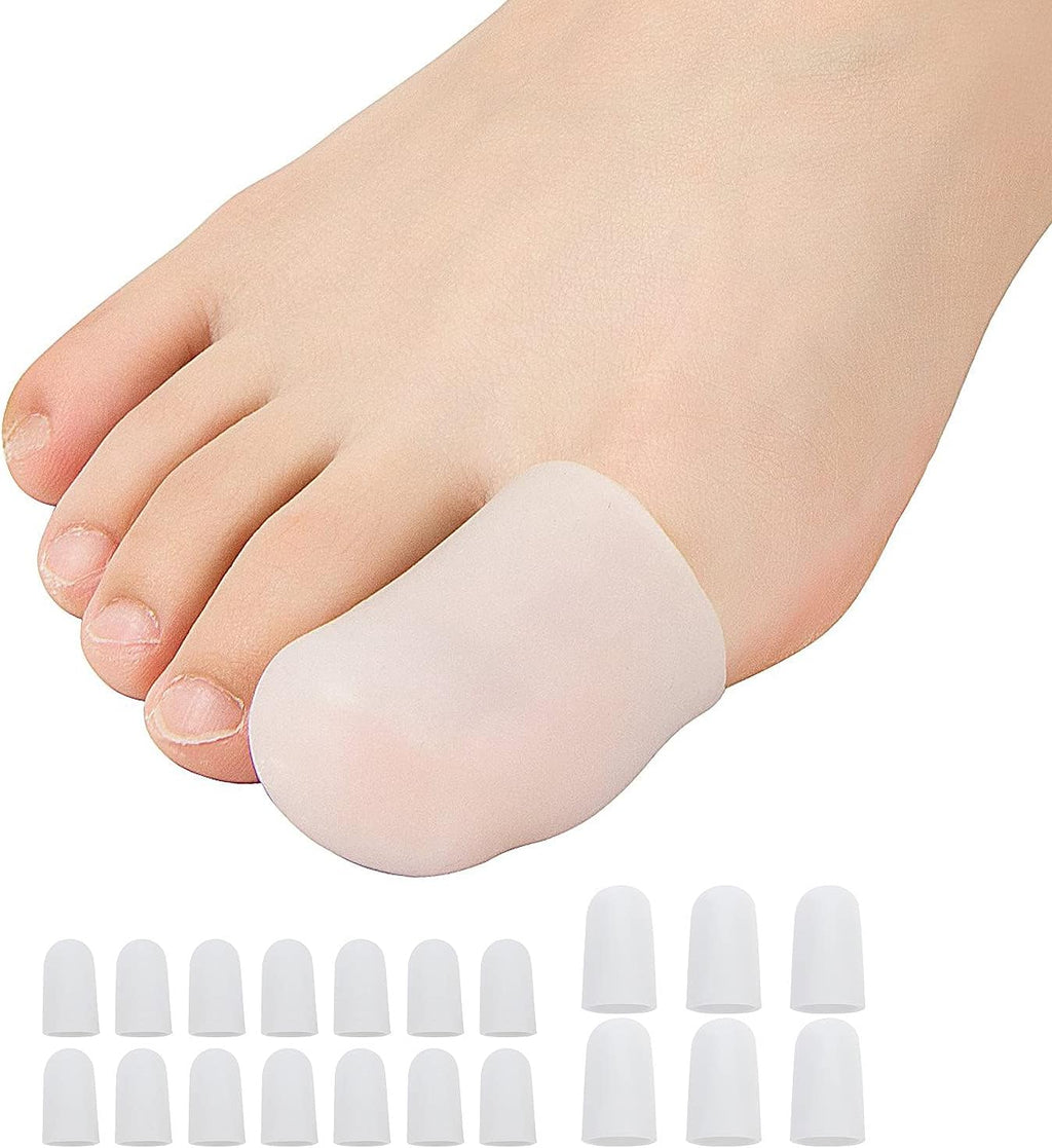 [Australia] - Sumiwish Toe Caps Protectors, 16 Pack Blue Gel Toe Caps, Upgrade Silicone Toe Sleeve Protectors Prevent Blister, Callus and Corn, Relief Pain from Ingrown Toenails 