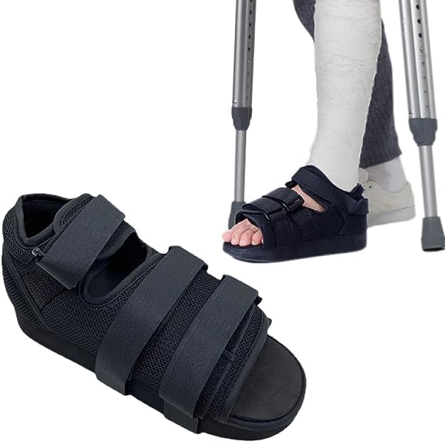 [Australia] - Vive Post Op Shoe - Lightweight Medical Walking Boot with Adjustable Strap - Orthopedic Recovery Cast Shoe for Post Surgery, Fractured Foot, Injured Toes, Stress Fracture, Sprains - Left or Right Foot Medium 