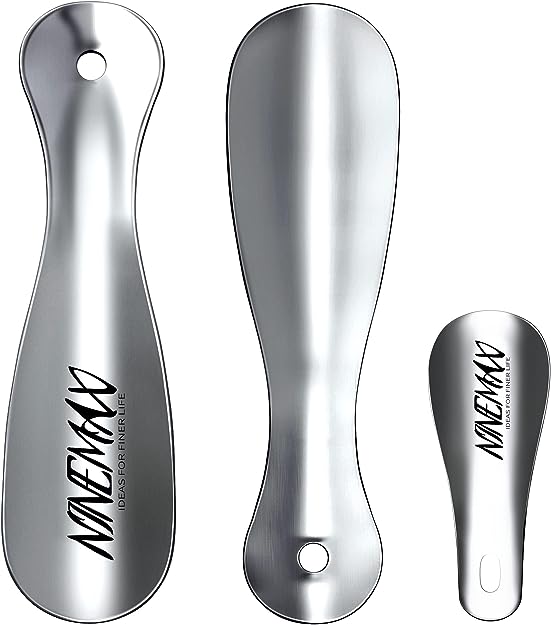 [Australia] - Metal Shoe Horn, 2 Pack- 7.5" Long- Perfect Shoe Horns for Men, Women, Kids - Travel Shoe Horn Classic 