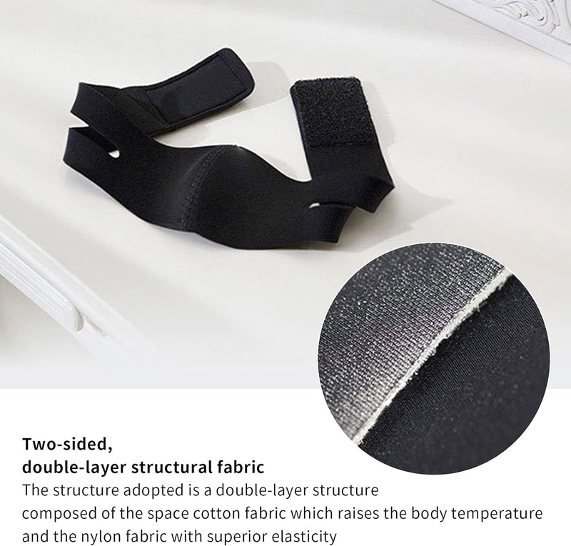 [Australia] - Neck Chin Compression Garment Strap Bandage, Face Slimmer, Double Chin Wrap Black Medium (Pack of 1) 