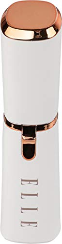 [Australia] - Elle Painless Hair Remover - Built-in LED Light, Removes Lip, Chin, and Cheek Hair, Suitable for All Skin Types (White) 