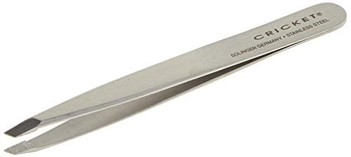 [Australia] - Cricket Beauty Hardware Pro Slant Tweezers - Stainless Steel Hair Removal Tool for Professional Plucking, Eyebrows, Facial Hair, and Ingrown Hair with Superior Grip and Precision Control 
