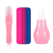 [Australia] - Baby Grooming and Healthcare Kit, Portable Baby Safety Care Set with Hair Brush Comb Nail Clipper Nasal Aspirator for Nursery Newborn Infant Girl Boy (25 in 1 Pink) 25 in 1 Pink 
