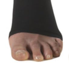 [Australia] - Truform 20-30 mmHg Compression Stockings for Men and Women, Thigh High Length, Dot-Top, Open Toe, Black, Medium Medium (1 Pair) 
