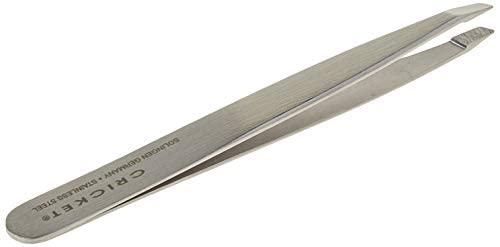 [Australia] - Cricket Beauty Hardware Pro Slant Tweezers - Stainless Steel Hair Removal Tool for Professional Plucking, Eyebrows, Facial Hair, and Ingrown Hair with Superior Grip and Precision Control 