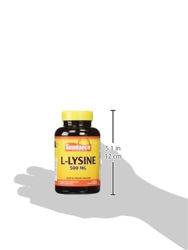 [Australia] - L-Lysine 500mg | 120 Caplets | Free Form Amino Acid | Vegetarian, Non-GMO, and Gluten Free Supplement | by Sundance 