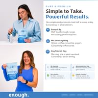 enough. Pure Creatine Powder with Magnesium Glycinate 330g (60 Days) - Monohydrate Creatine Powder, Ultrafine, Premium, 100% Micronised, Easy Dissolve, Vegan, Unflavoured, for Men and Woman