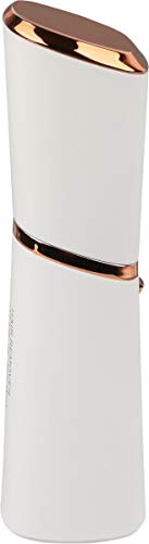 [Australia] - Elle Painless Hair Remover - Built-in LED Light, Removes Lip, Chin, and Cheek Hair, Suitable for All Skin Types (White) 