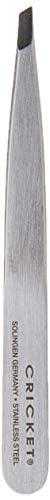 [Australia] - Cricket Beauty Hardware Pro Slant Tweezers - Stainless Steel Hair Removal Tool for Professional Plucking, Eyebrows, Facial Hair, and Ingrown Hair with Superior Grip and Precision Control 