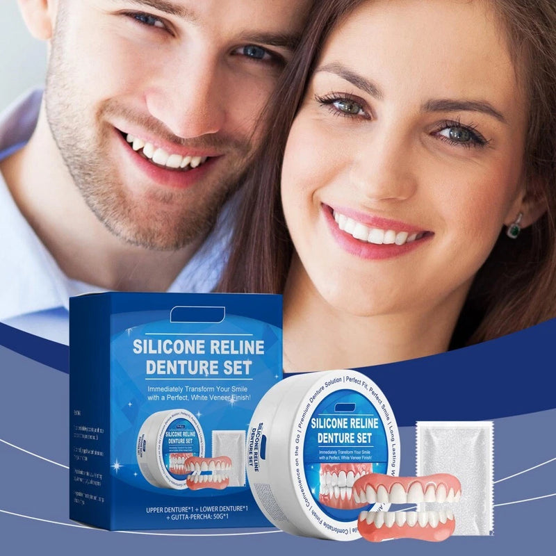 [Australia] - Moldable False Teeth - Silicone Dentures - Men and Veneers Teeth for Women - Upper and Lower Matching Set - Fix Your Smile at Within Minutes - Blue - 1PCS 