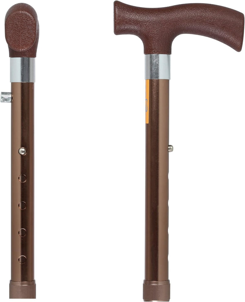[Australia] - Pepe - Folding Walking Sticks for Women, Walking Sticks for Men Disabled, Folding Walking Sticks for Ladies, Walking Canes for Men Aluminium, Foldable Walking Stick Adjustable, Walking Stick Bronze 