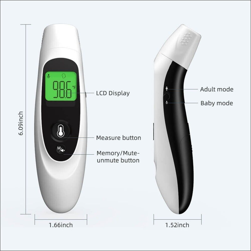 [Australia] - Thermometer for Adults SOVARCATE Digital Infrared Thermometer Forehead and Ear for Fever with Fever Alarm and Memory Recall Function Instant Accurate Reading for Baby Kids Adults - New Algorithm 