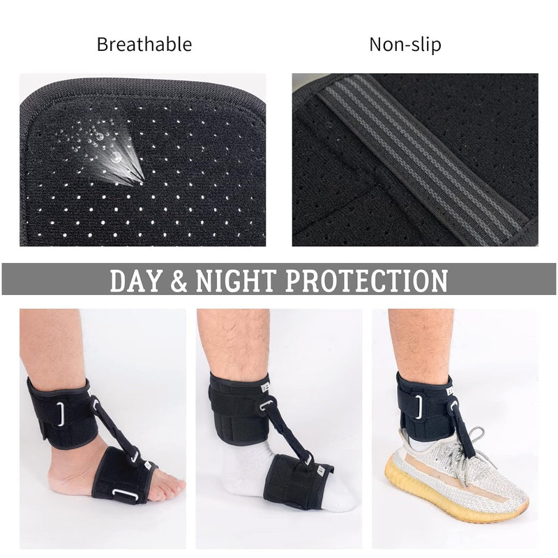 [Australia] - Adjustable Drop Foot Brace Foot Up Afo Brace Unisex Fits for Right /Left Foot Orthosis Ankle Brace Support, Improve Walking Gait, Effective Relieve Pain for Achilles Tendon 
