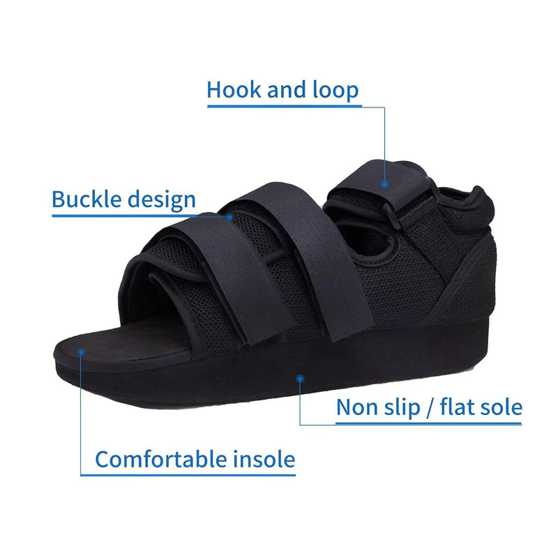 [Australia] - Vive Post Op Shoe - Lightweight Medical Walking Boot with Adjustable Strap - Orthopedic Recovery Cast Shoe for Post Surgery, Fractured Foot, Injured Toes, Stress Fracture, Sprains - Left or Right Foot Medium 