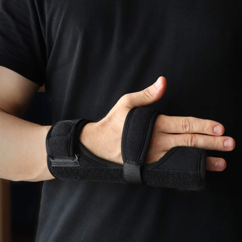 [Australia] - Mars Wellness Boxer Fracture Splint - 4th or 5th Metacarpal Splint Hand and Finger Brace - Broken Fingers, Wrist, Pinky and Hand Immobilizer - Small/Medium Small/Medium (Pack of 1) 