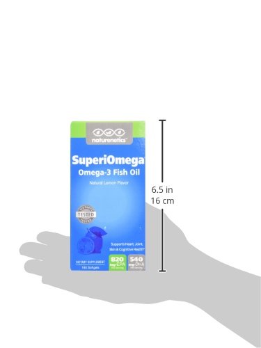 SuperiOmega rTG Triglyceride Form Omega 3 Fish Oil 1500mg EPA DHA 180ct | Re-Esterified Omega-3 Supplement for Women & Men, Burpless No Fishy Aftertaste, Lemon Flavor, 3rd Party Tested, 90 Day Supply 180 Count (Pack of 1)