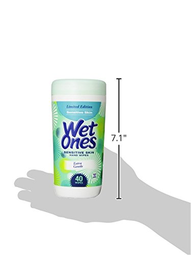 [Australia] - Wet Ones Hand and Face Wipes, Sensitive Skin Wipes | Unscented Wipes, Hand and Face Wipes Sensitive Skin, Wet Ones Sensitive Skin Wipes, 40 ct. Canister Fragrance Free 40 Count (Pack of 1) 
