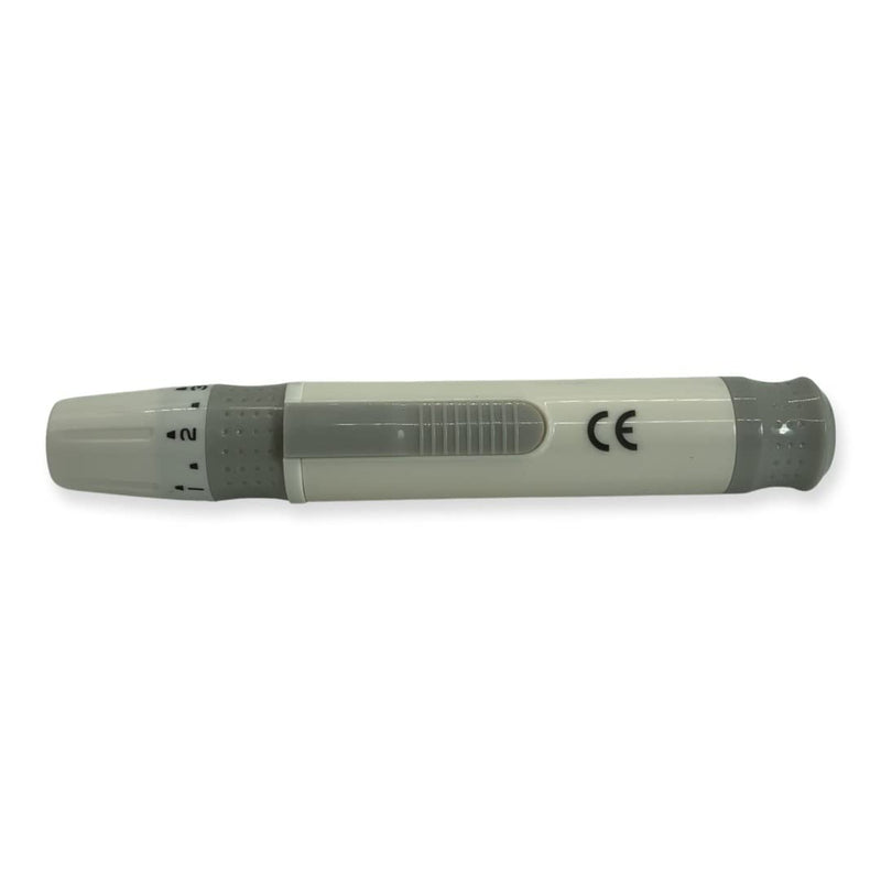 [Australia] - One Step Lancing Device & 100 x 30 Gauge Twist Top Lancets, Blood Sampling Pen, 5 Depth Settings, Diabetic Sugar Level Testing, Less Pain and Ejector 