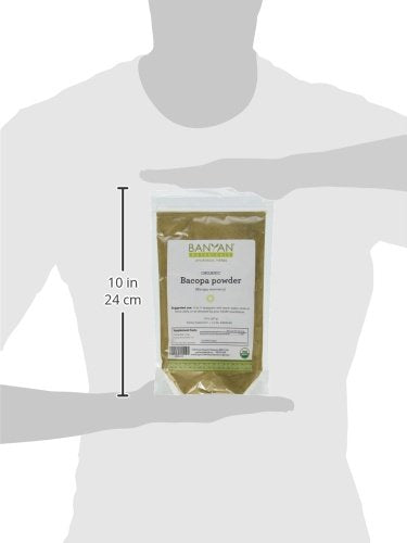 [Australia] - Banyan Botanicals Bacopa Powder, 1/2 Pound - USDA Organic - Bacopa monniera - Ayurvedic Herb for Memory & Focus 8 Ounce (Pack of 1) 