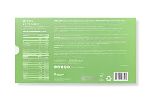 Revive Collagen 2500mg Plant Based Vegan Collagen with Added Vitamin B, C, D & E, Improved Skin, Hair & Nails | Raspberry Flavour | 14 Days 14 X Days