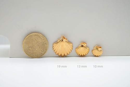 Pendant Gold Plated 18k 3 micron - Camino de Santiago Shell 13 MM
