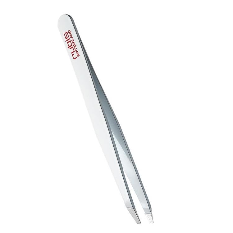 Rubis Classic Tweezers Slant Tips Satin White