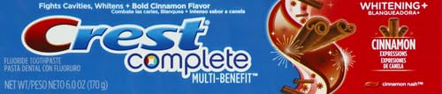 Crest Whitening Expressions Fluoride Anticavity Toothpaste, Cinnamon Rush, 6 oz 6 Ounce (Pack of 1)