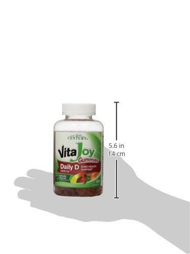 21st Century VitaJoy Vitamin D3 Gummies 2000 IU, Peach, 120 Count | Daily Vitamin D3 2000 IU Gummies, Immune & Bone Health Support, Delicious Peach Flavor, Gluten Free