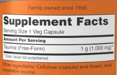 Double Strength Taurine 1000mg, 250 Veg Capsules