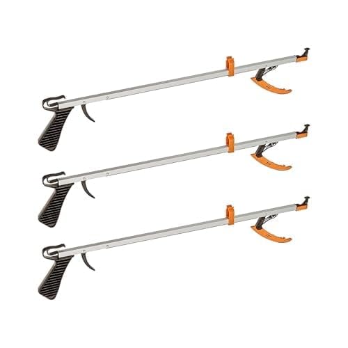[Australia] - Cubii Health Reacher, Compact 15" Ergonomic Reaching Aid with Magnet, Portable 4.9 oz. Magnetic Grabber Tool & Reaching Claw, Aluminum Trash Pickup, Lightbulb Remover, & Garden Nabber, Pack of 3 