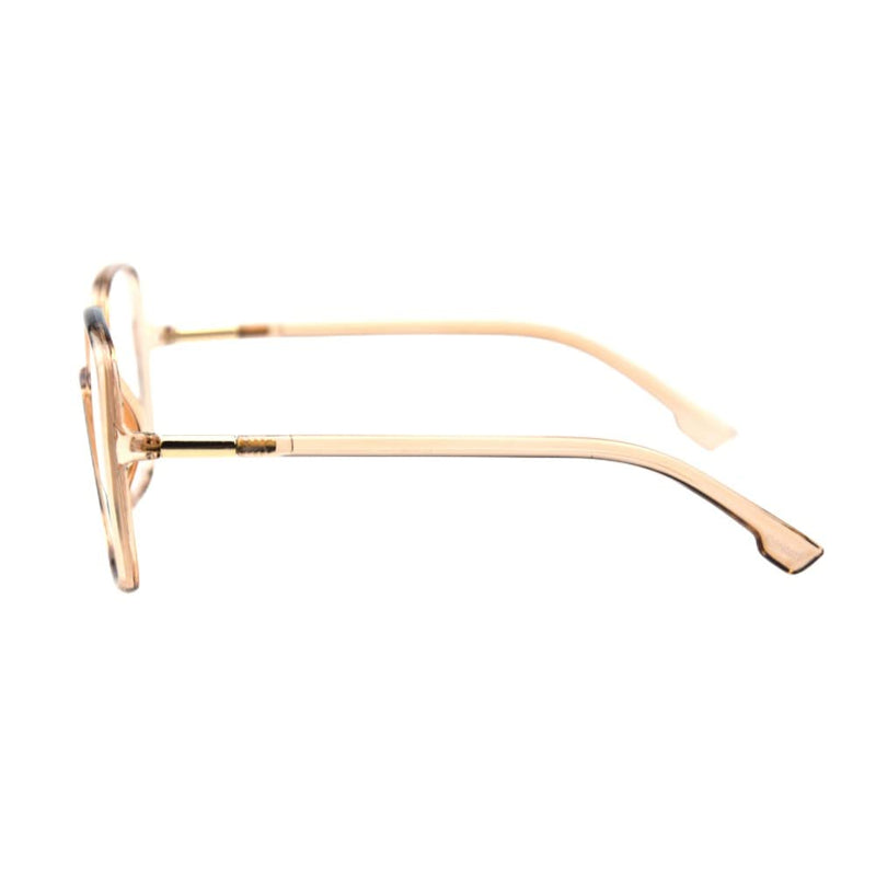 [Australia] - Shiratori Woman's New Retro Blue Light Blocking Glasses Big frame Nerd Eyeglasses Frame Anti Blue Ray Computer Game Glasses Brown 