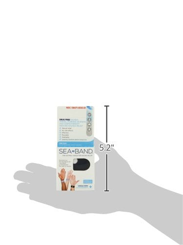 [Australia] - Sea-Band Anti-Nausea Acupressure Wristband for Motion & Morning Sickness, 1 Pair, Gray 2 Count (Pack of 1) 