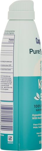 [Australia] - Coppertone Pure and Simple Kids Sunscreen Spray SPF 50, Zinc Oxide Mineral , Tear Free, Water Resistant, Broad Spectrum , 5 Oz 