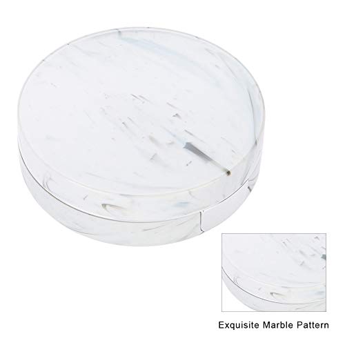 [Australia] - Sonew Portable Plastic Marble Eye Contact Lens Case Set Includes (4 Colors) White 