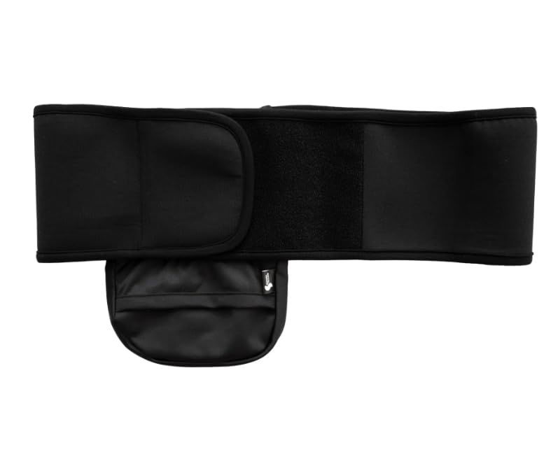 [Australia] - Elastic Ostomy Belt | Ostomy Cover Support Belt | Water Resistant Everyday Wear | 6x9 Large, Fits Waists 36" - 44" (Black) 