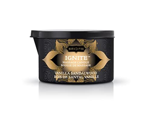 [Australia] - KAMA SUTRA Ignite Massage Candle - Coconut Oil and Soy Based - Vanilla Sandalwood, 6 oz/170 Melts into Warm Massage Oil - Sensual Massage Candle, Pour Spout Massage Candle 