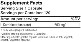 [Australia] - Karuna L-Carnitine 500 mg 120 Capsules 