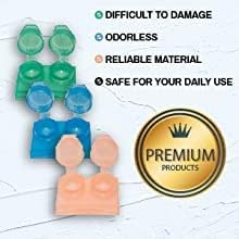 [Australia] - Contact Lens Travel Storage Flip Top Flat Cases Lightweight, Portable, Distinctive Design, Cute Bulk Storage With Mix Colours 4pcs 8pcs or 12pcs 4 Pair (Pack of 1) 
