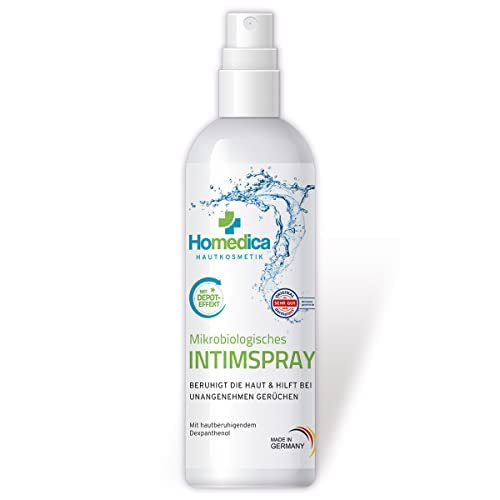 [Australia] - HOMEDICA Odor Remover Intimate Spray - 150ml - Microbiological odor neutralizer and intimate care - Reduces unpleasant odors in the intimate area - Vegan & Made in Germany 