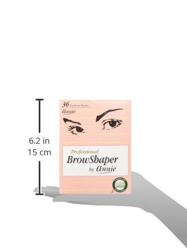 [Australia] - Annie - Professional BrowShaper - (36) Pack - Blue/Pink/Yellow - Stainless Steel - Safety Cover - Professional Shaping in Seconds 