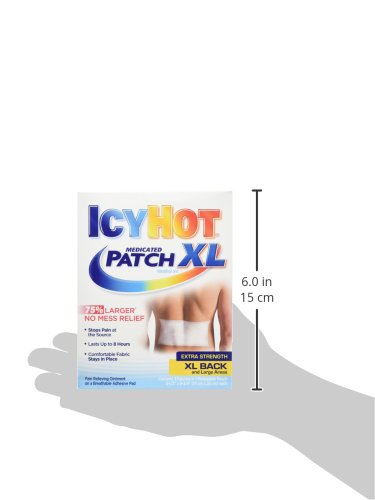 [Australia] - Icy Hot Extra Strength Medicated Patch, XL Back & Large Areas, 3 Count (Pack of 1) 3 Count (Pack of 1) 