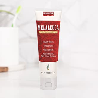 [Australia] - Melaleuca Essential Oil Tooth Polish – Cinnamon Fluoride-Free Formula, 3.3 oz with Free Tube Squeezer 